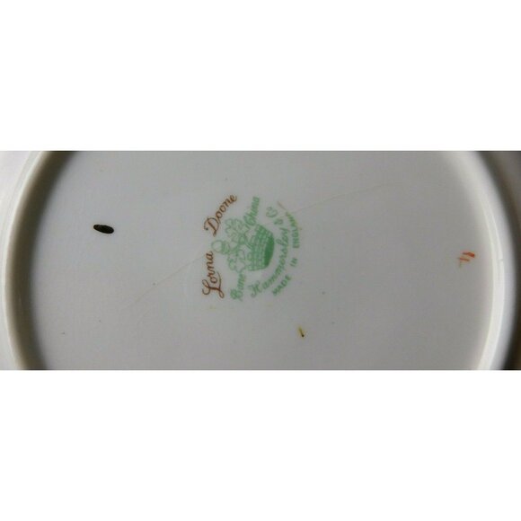 Hammersley Lorna Doone Cup Saucer Trio Set Floral Cottage Scene England Vintage - Picture 15 of 16